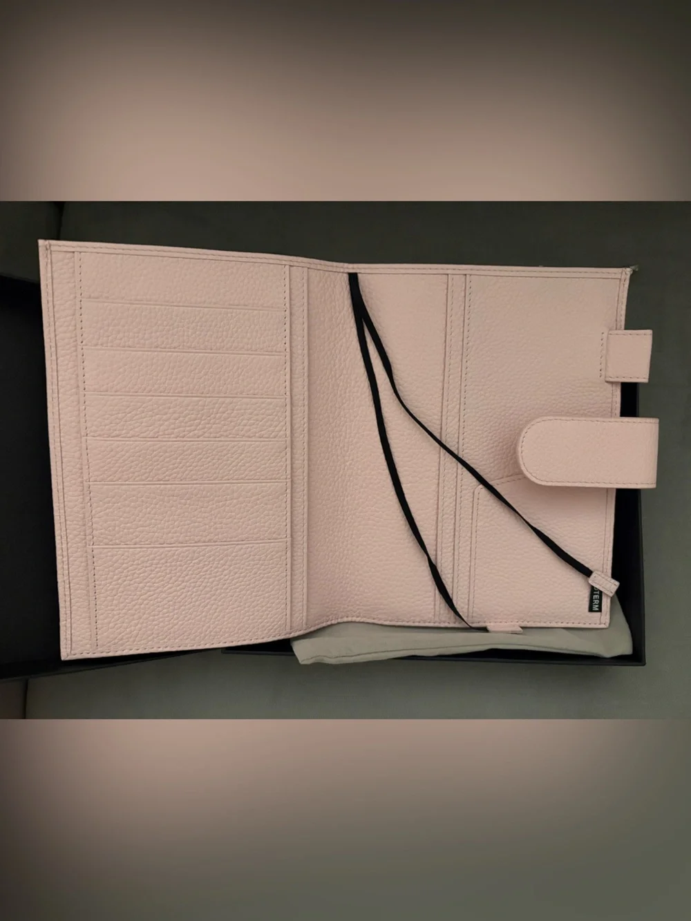 Moterm Leather Snap Notebook in Blush Pink